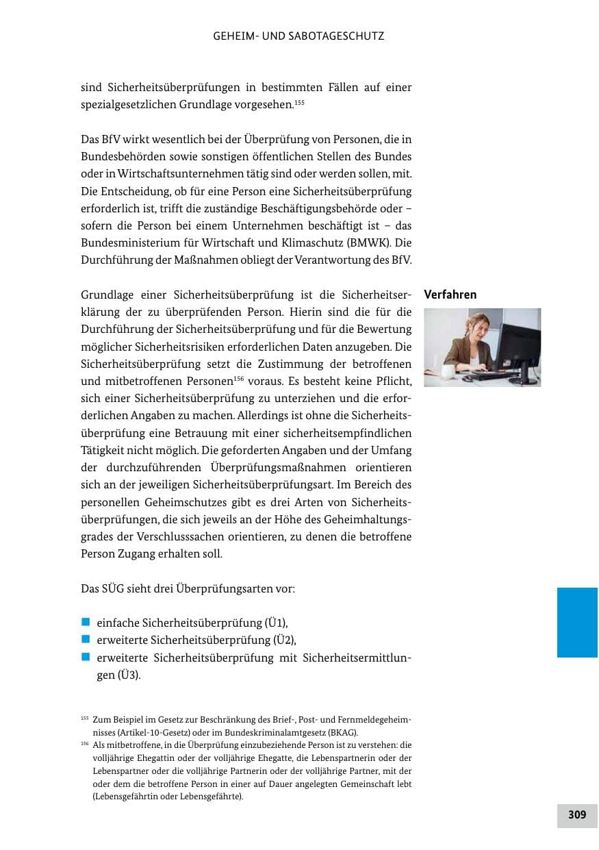 Seite 309 des Verfassungsschutzbericht 2021 Bund