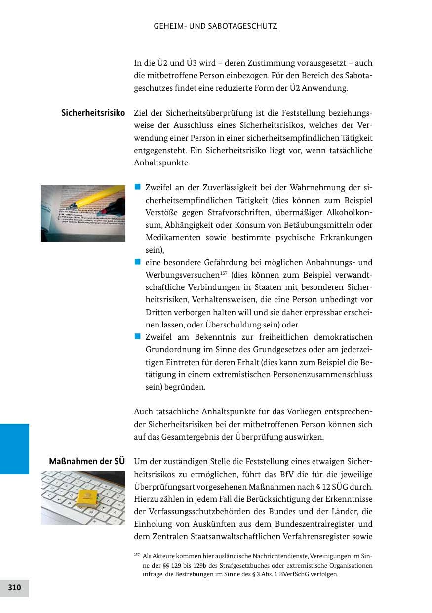 Seite 310 des Verfassungsschutzbericht 2021 Bund