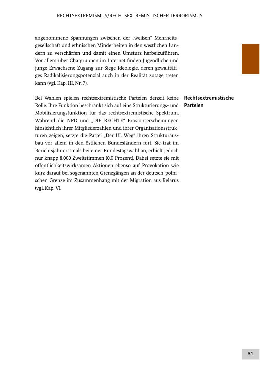 Seite 51 des Verfassungsschutzbericht 2021 Bund