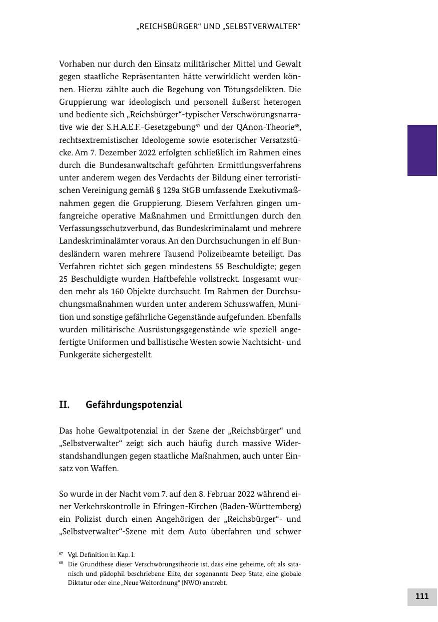 Seite 111 des Verfassungsschutzbericht 2022 Bund