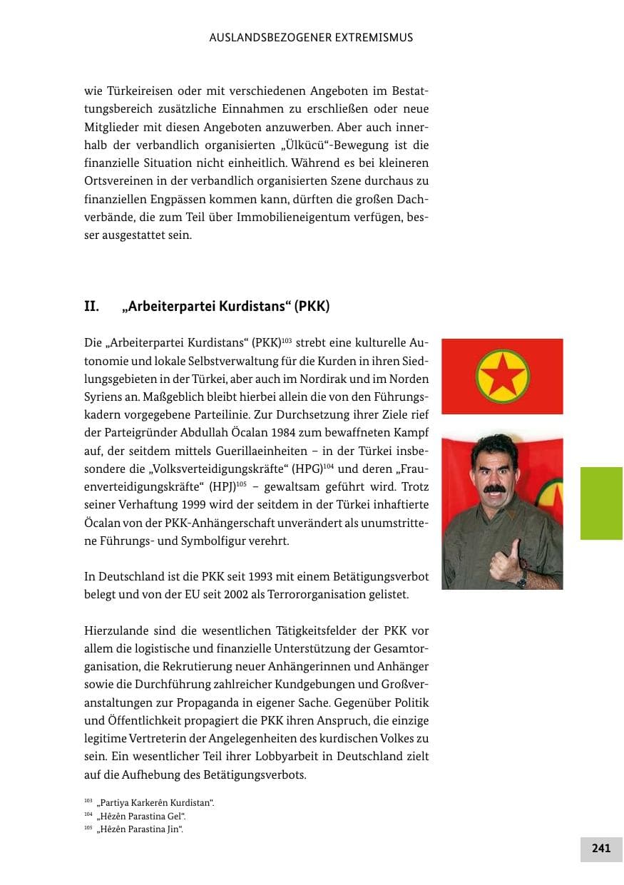 Seite 241 des Verfassungsschutzbericht 2022 Bund