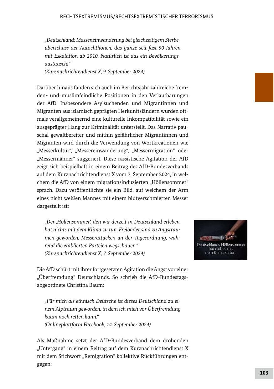 Seite 103 des Verfassungsschutzbericht 2024 Bund