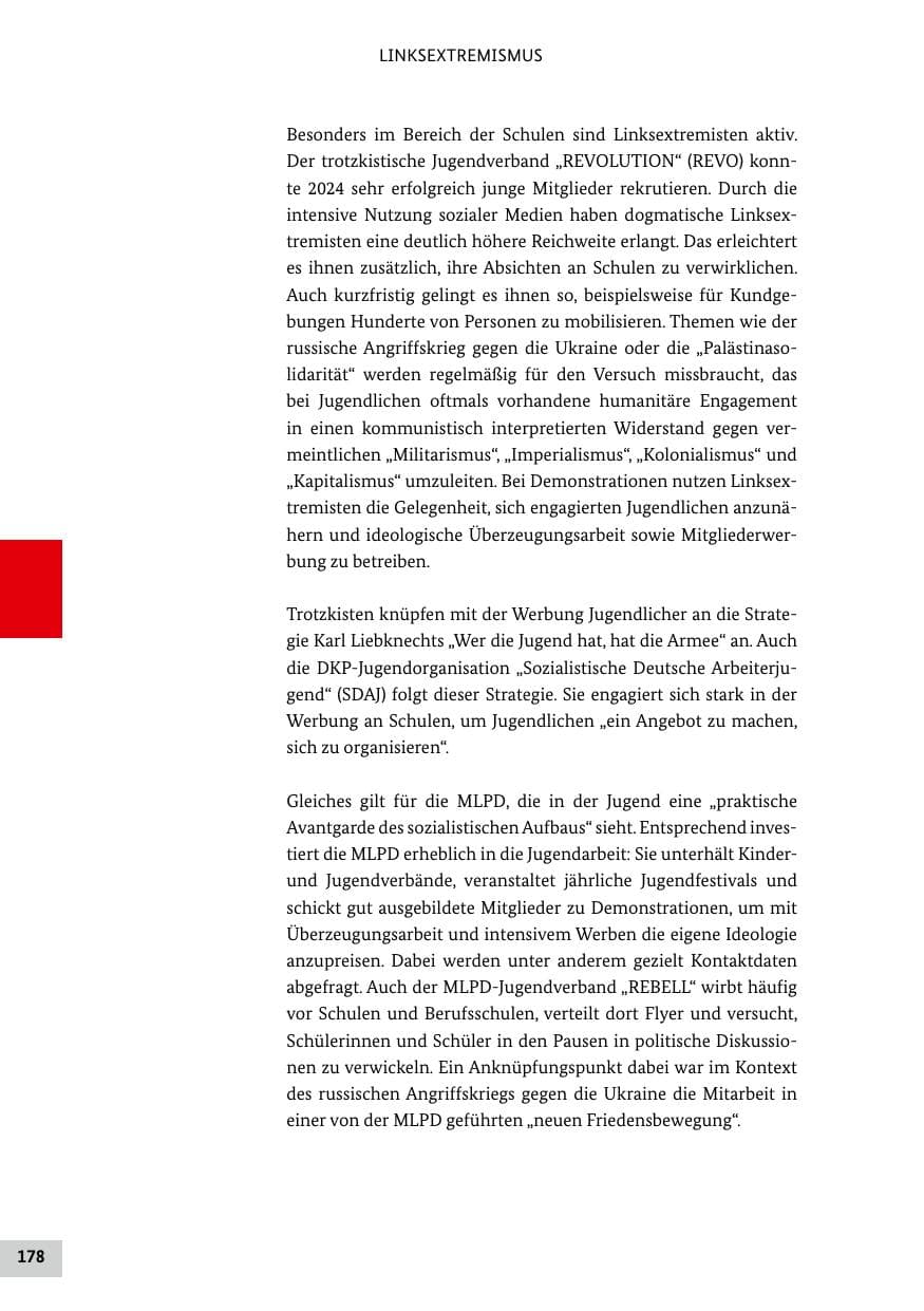 Seite 178 des Verfassungsschutzbericht 2024 Bund