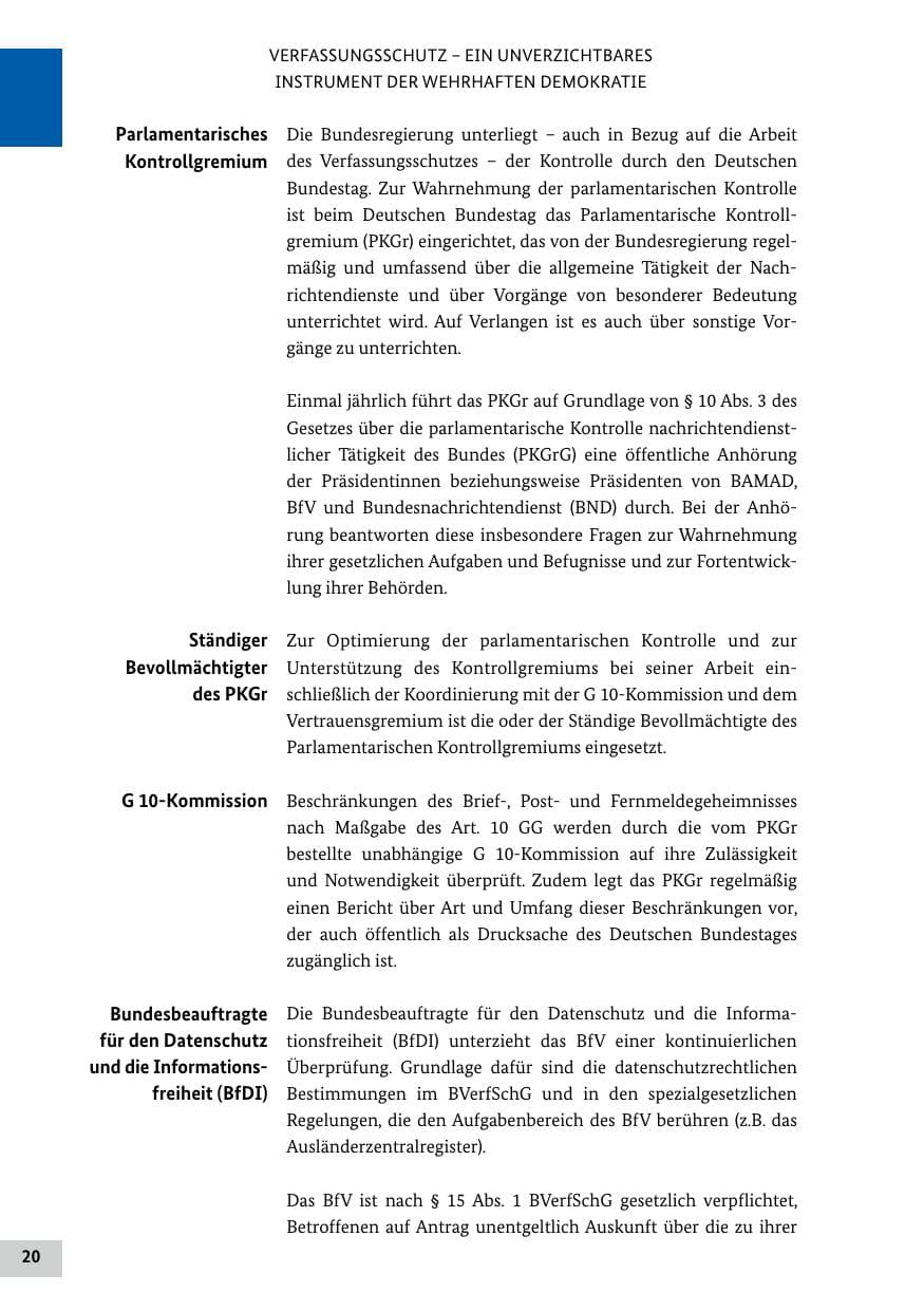 Seite 20 des Verfassungsschutzbericht 2024 Bund