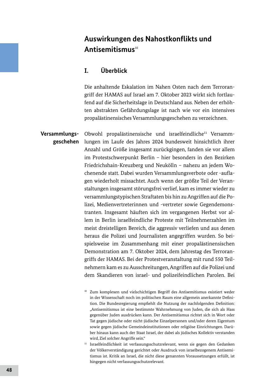 Seite 48 des Verfassungsschutzbericht 2024 Bund
