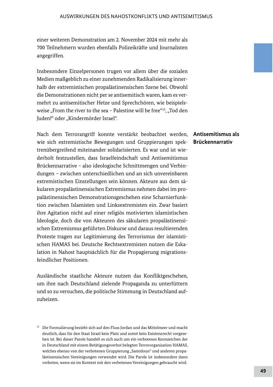 Seite 49 des Verfassungsschutzbericht 2024 Bund