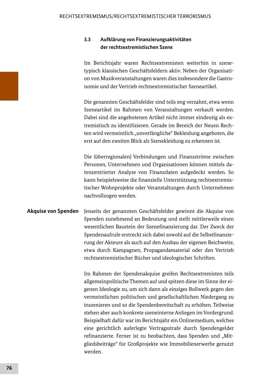 Seite 76 des Verfassungsschutzbericht 2024 Bund