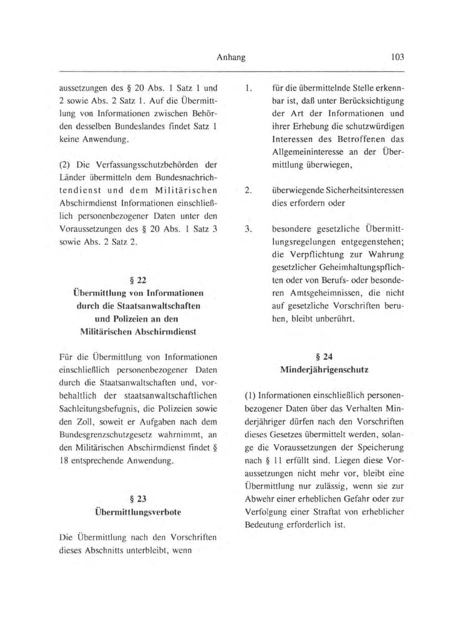 Seite 104 des Verfassungsschutzbericht 1993 Brandenburg