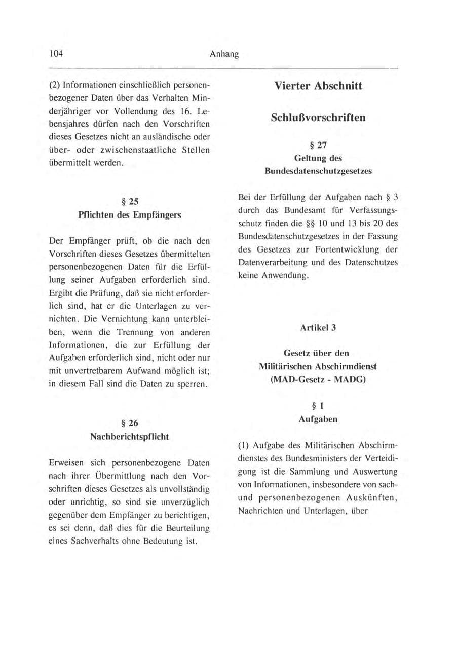 Seite 105 des Verfassungsschutzbericht 1993 Brandenburg