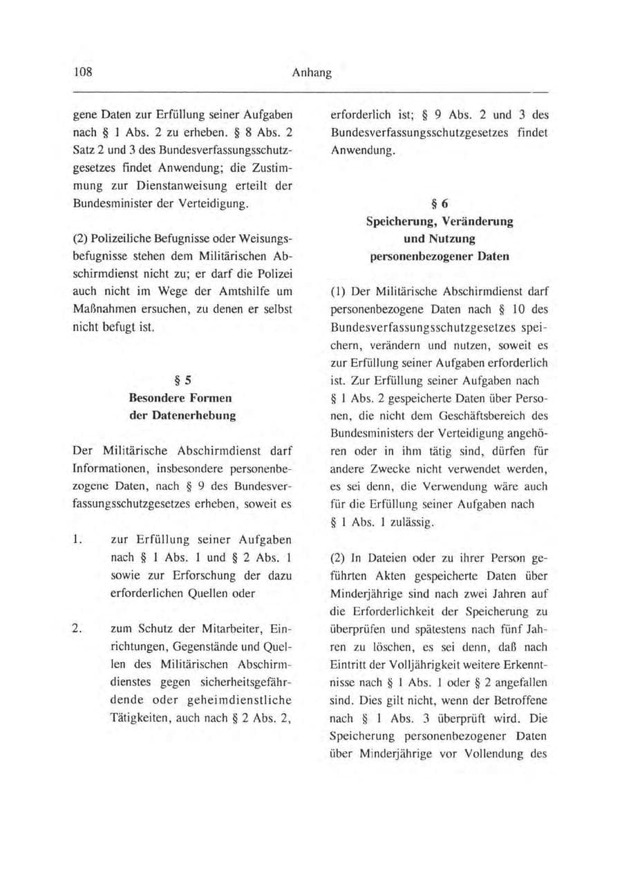 Seite 109 des Verfassungsschutzbericht 1993 Brandenburg