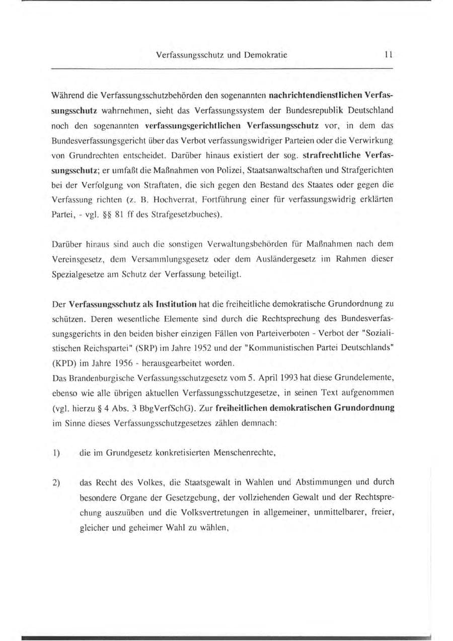 Seite 12 des Verfassungsschutzbericht 1993 Brandenburg