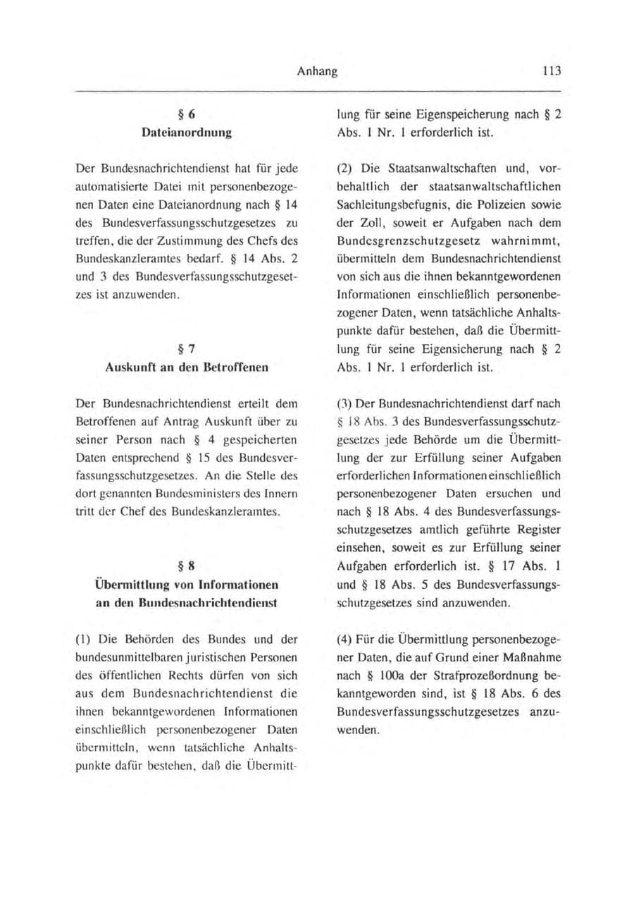 Seite 114 des Verfassungsschutzbericht 1993 Brandenburg