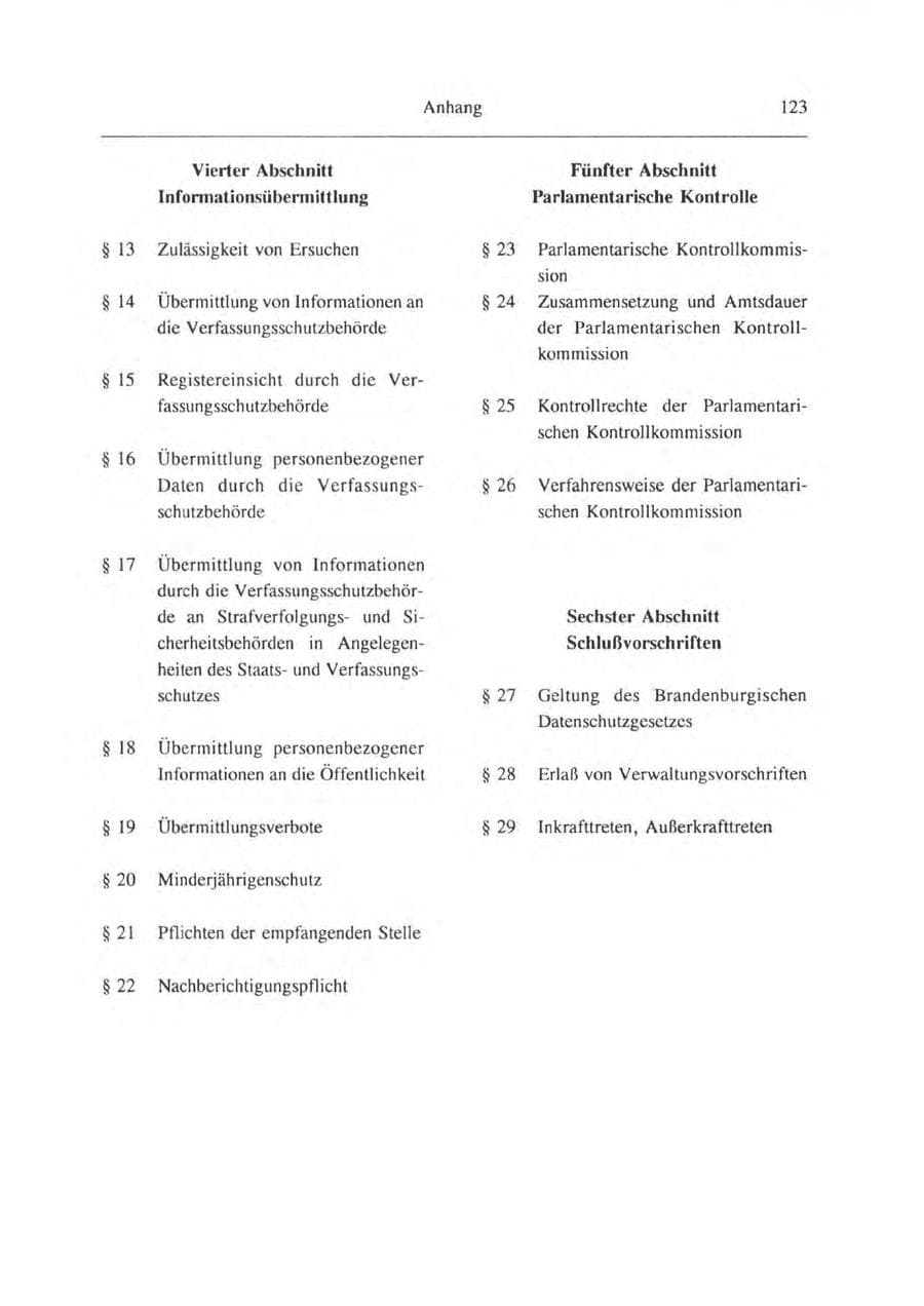 Seite 124 des Verfassungsschutzbericht 1993 Brandenburg