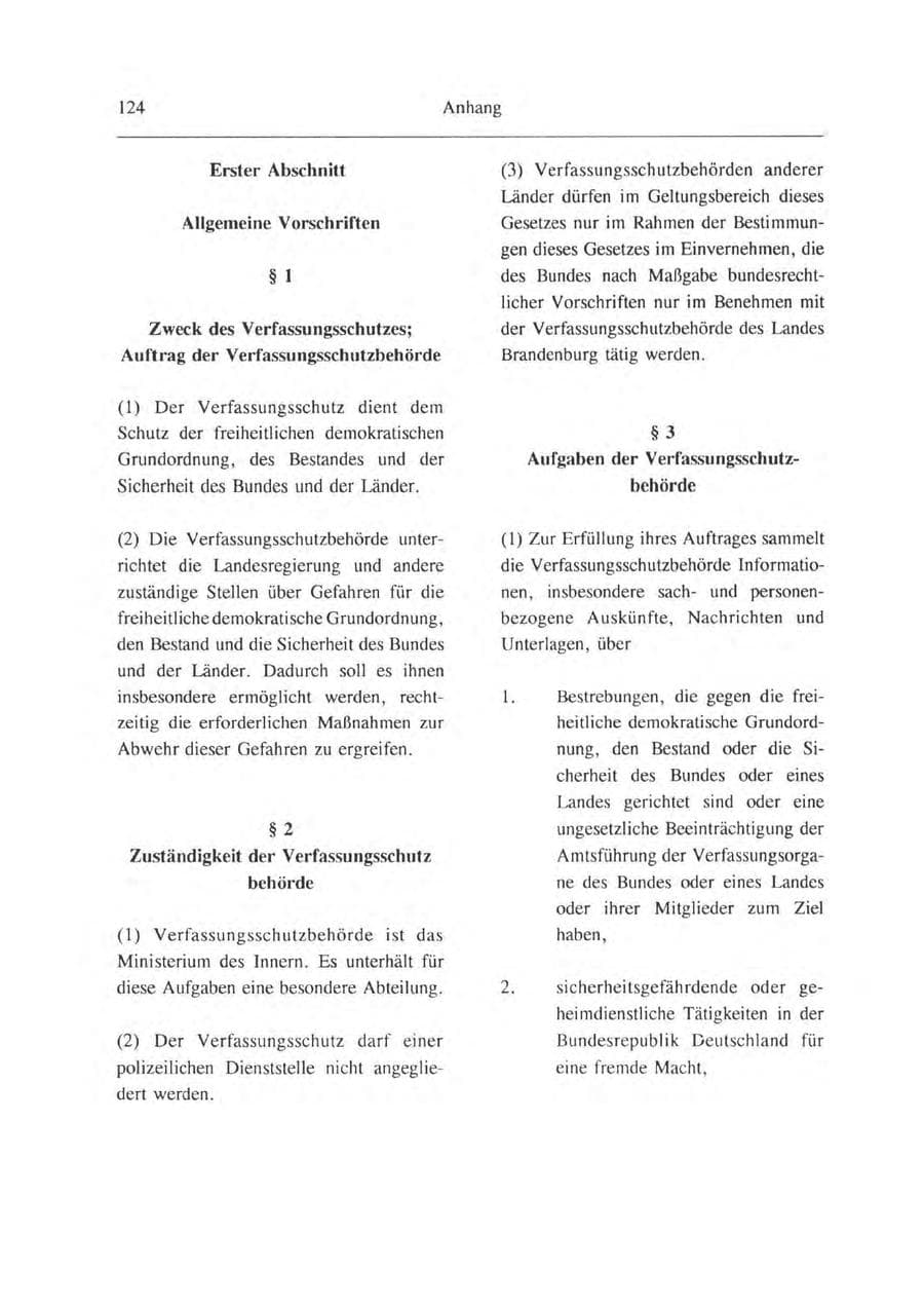 Seite 125 des Verfassungsschutzbericht 1993 Brandenburg