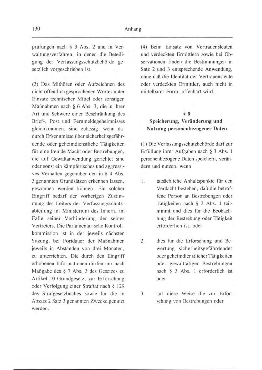 Seite 131 des Verfassungsschutzbericht 1993 Brandenburg