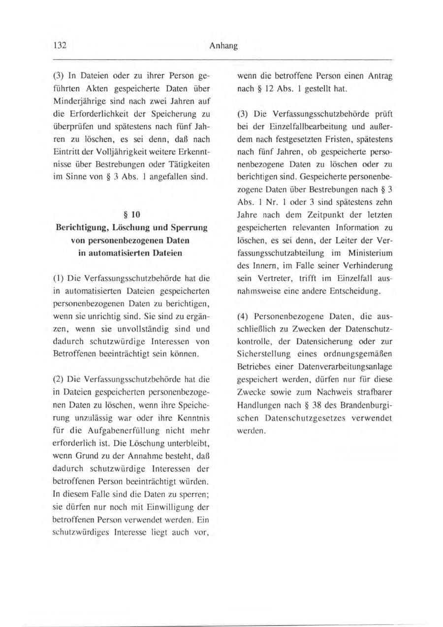 Seite 133 des Verfassungsschutzbericht 1993 Brandenburg