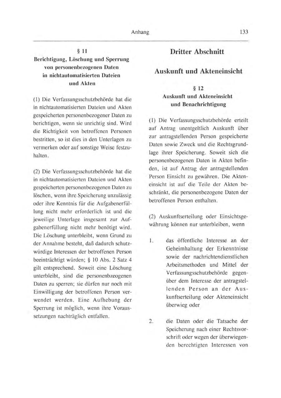 Seite 134 des Verfassungsschutzbericht 1993 Brandenburg