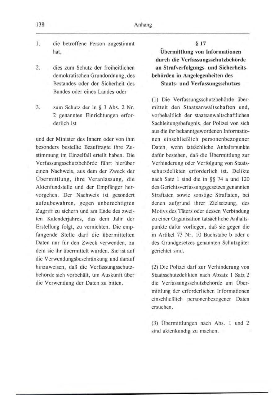 Seite 139 des Verfassungsschutzbericht 1993 Brandenburg