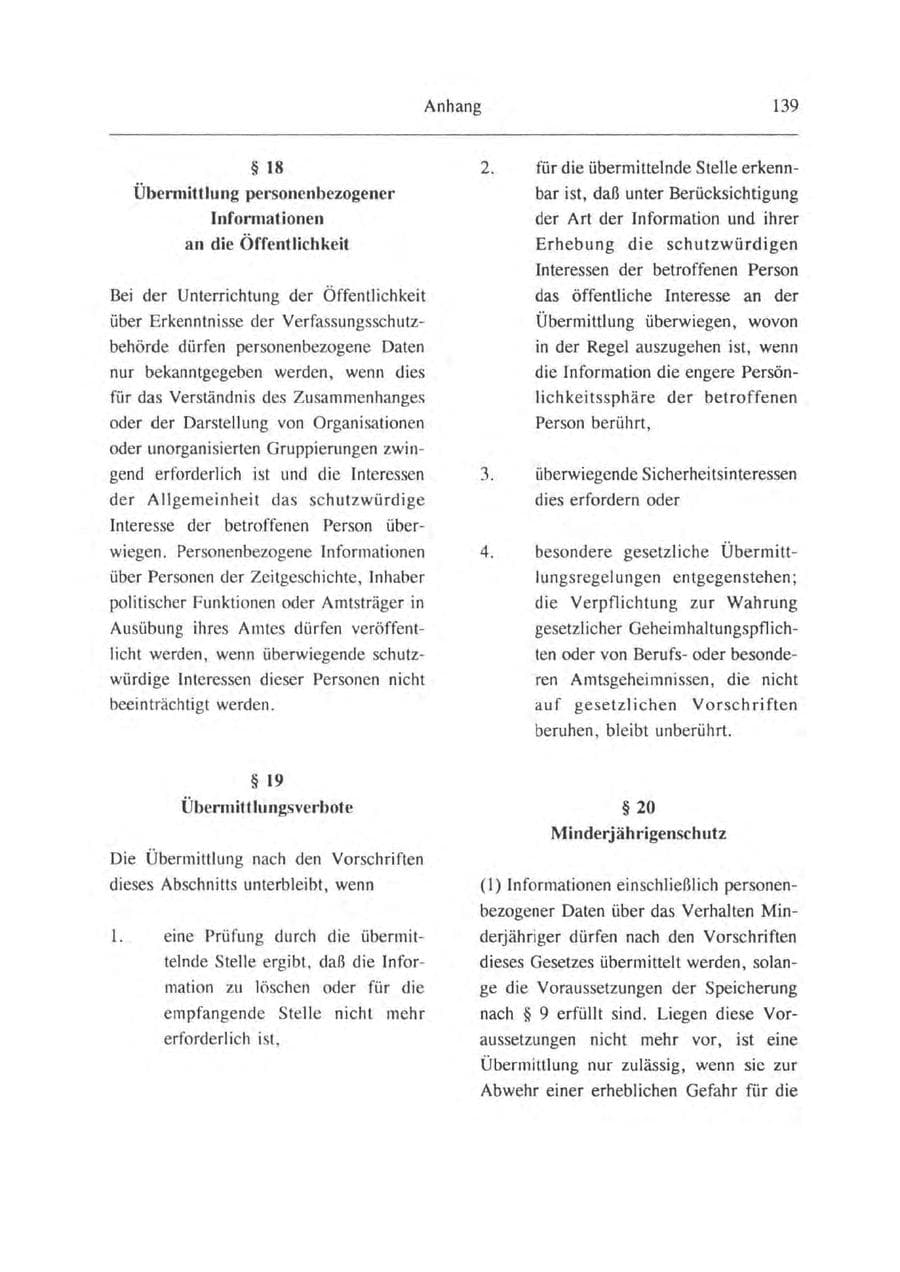 Seite 140 des Verfassungsschutzbericht 1993 Brandenburg