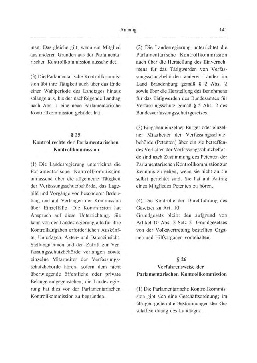 Seite 142 des Verfassungsschutzbericht 1993 Brandenburg