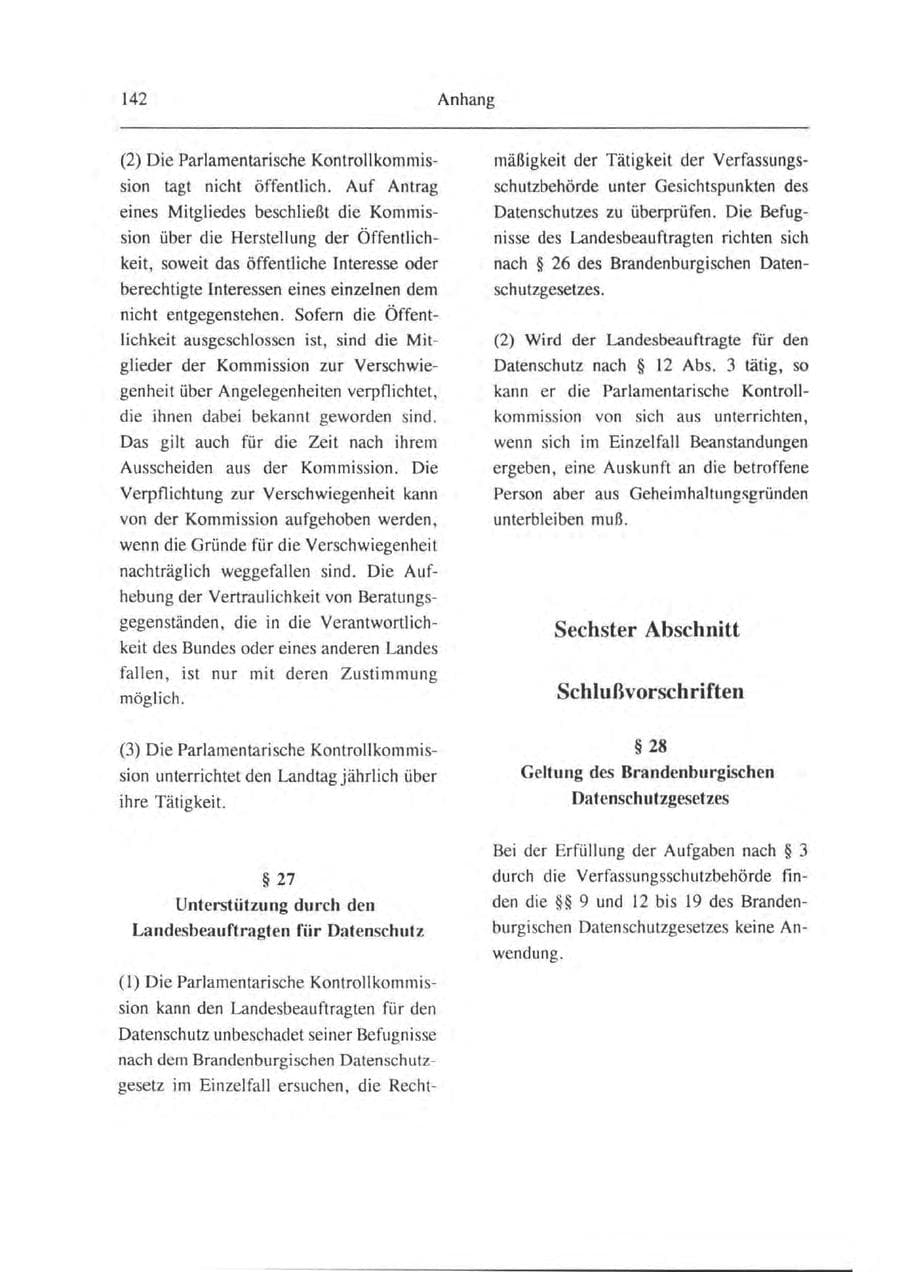 Seite 143 des Verfassungsschutzbericht 1993 Brandenburg