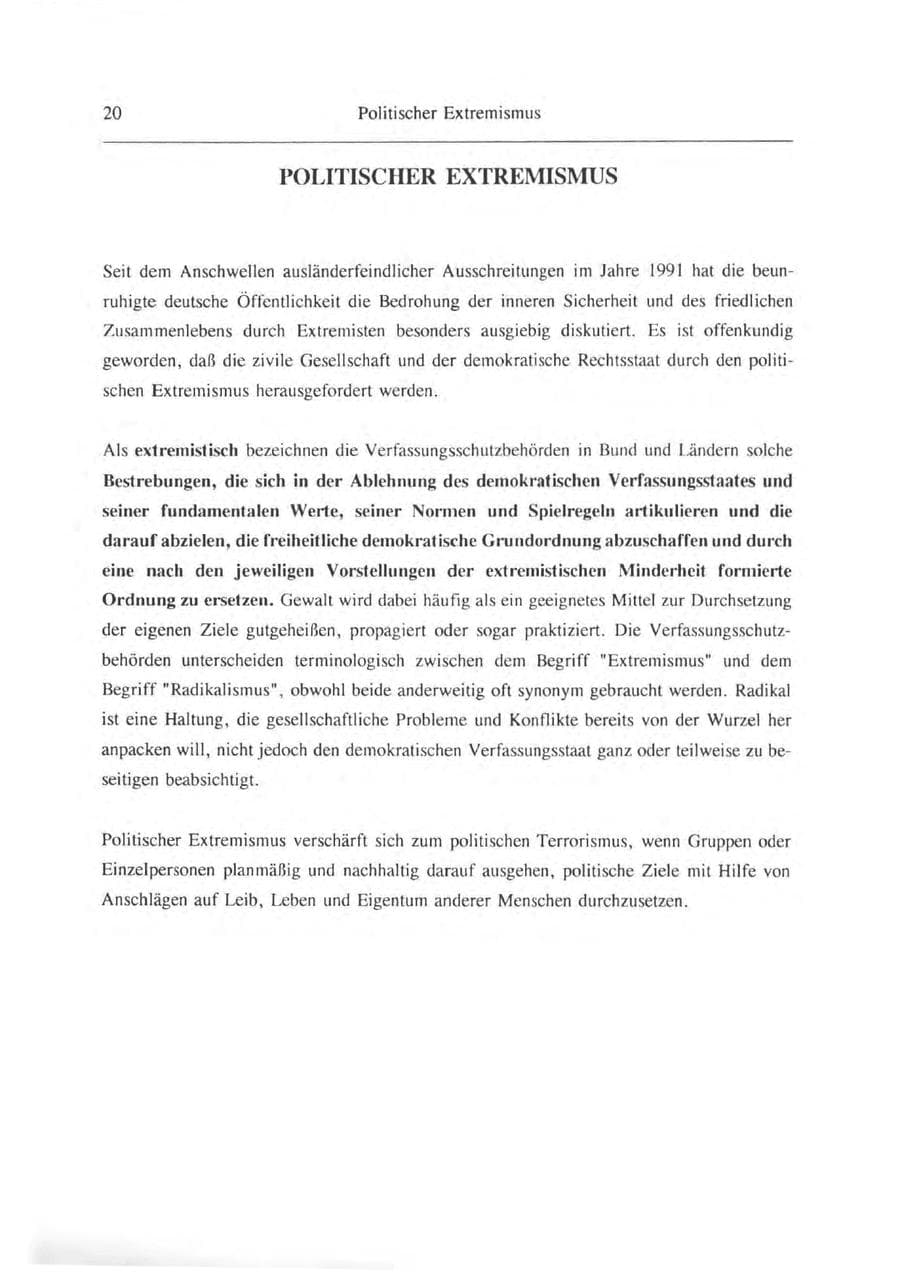 Seite 21 des Verfassungsschutzbericht 1993 Brandenburg