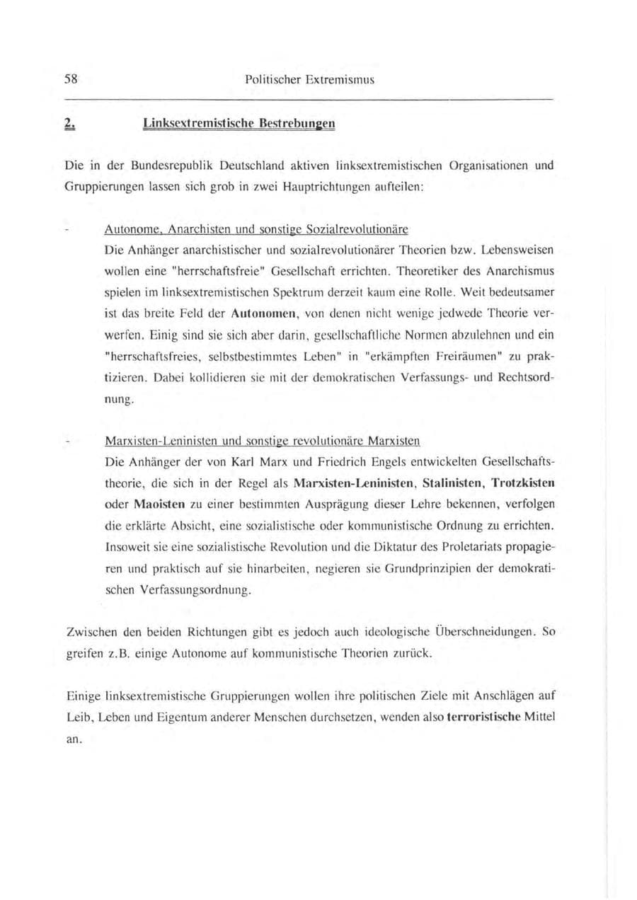 Seite 59 des Verfassungsschutzbericht 1993 Brandenburg
