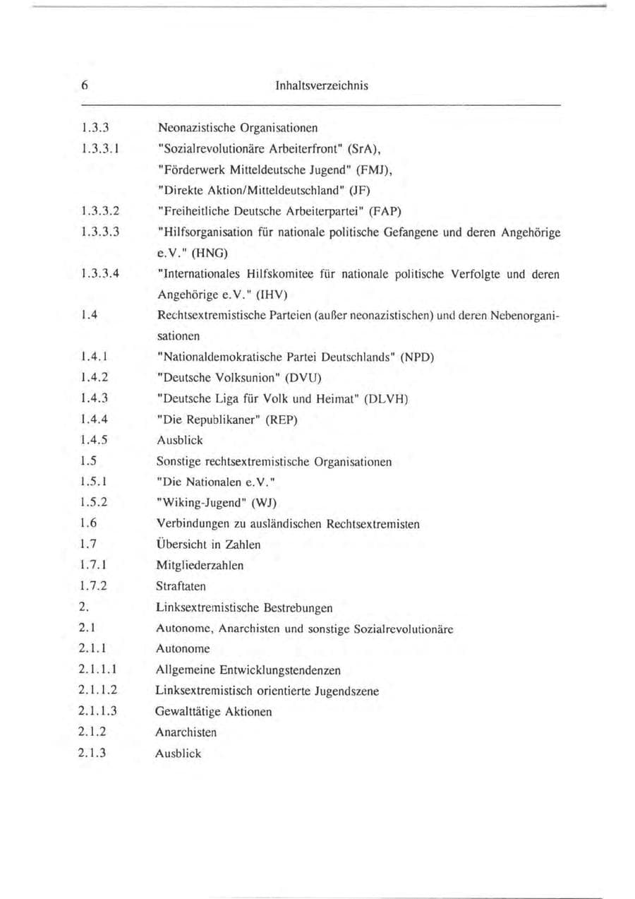 Seite 7 des Verfassungsschutzbericht 1993 Brandenburg