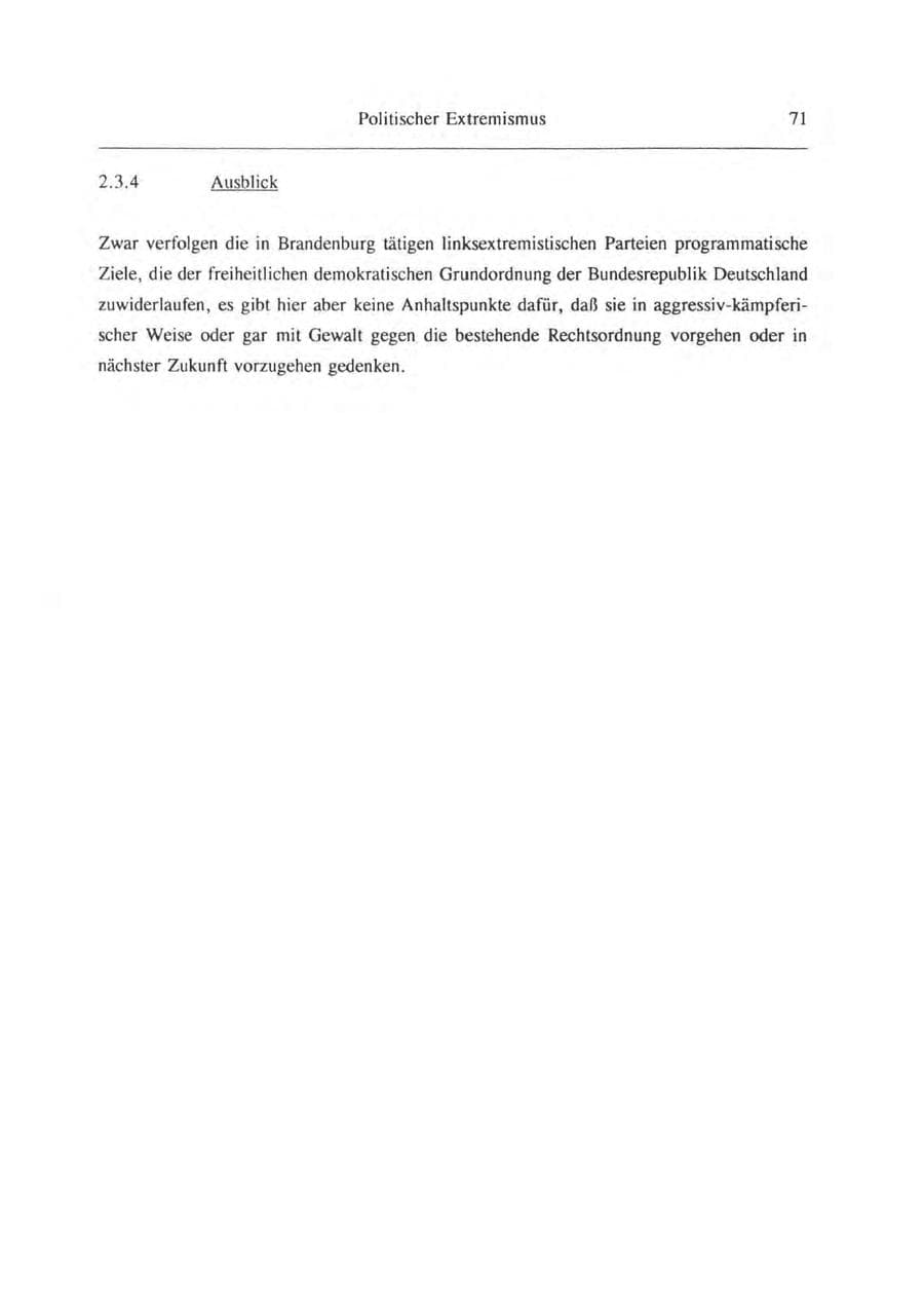 Seite 72 des Verfassungsschutzbericht 1993 Brandenburg