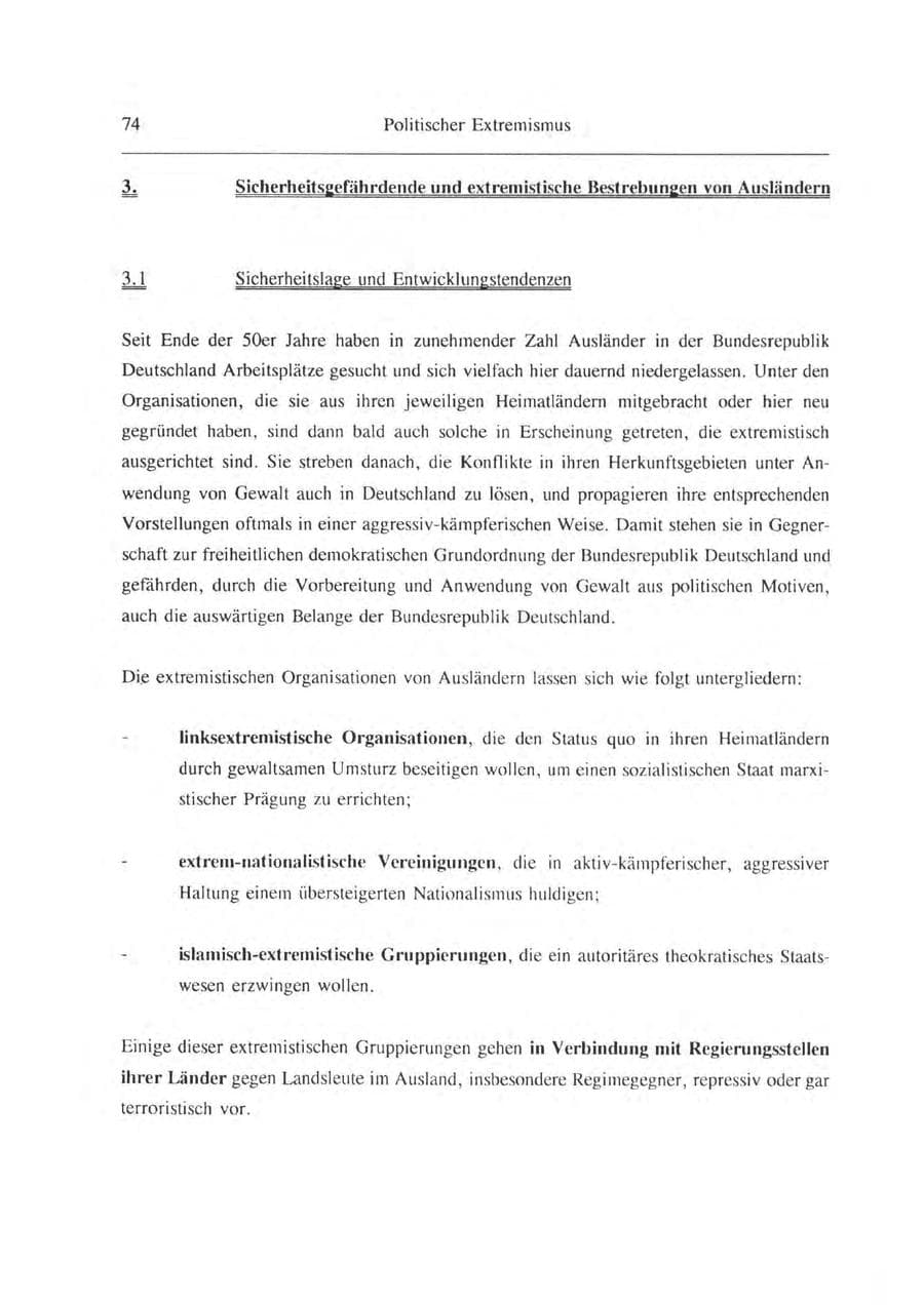 Seite 75 des Verfassungsschutzbericht 1993 Brandenburg