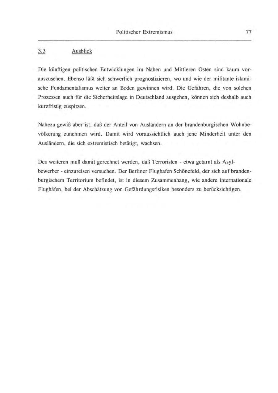 Seite 78 des Verfassungsschutzbericht 1993 Brandenburg