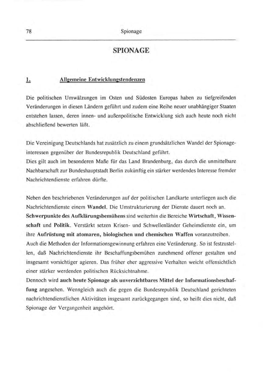Seite 79 des Verfassungsschutzbericht 1993 Brandenburg