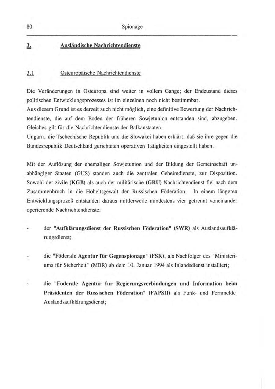 Seite 81 des Verfassungsschutzbericht 1993 Brandenburg