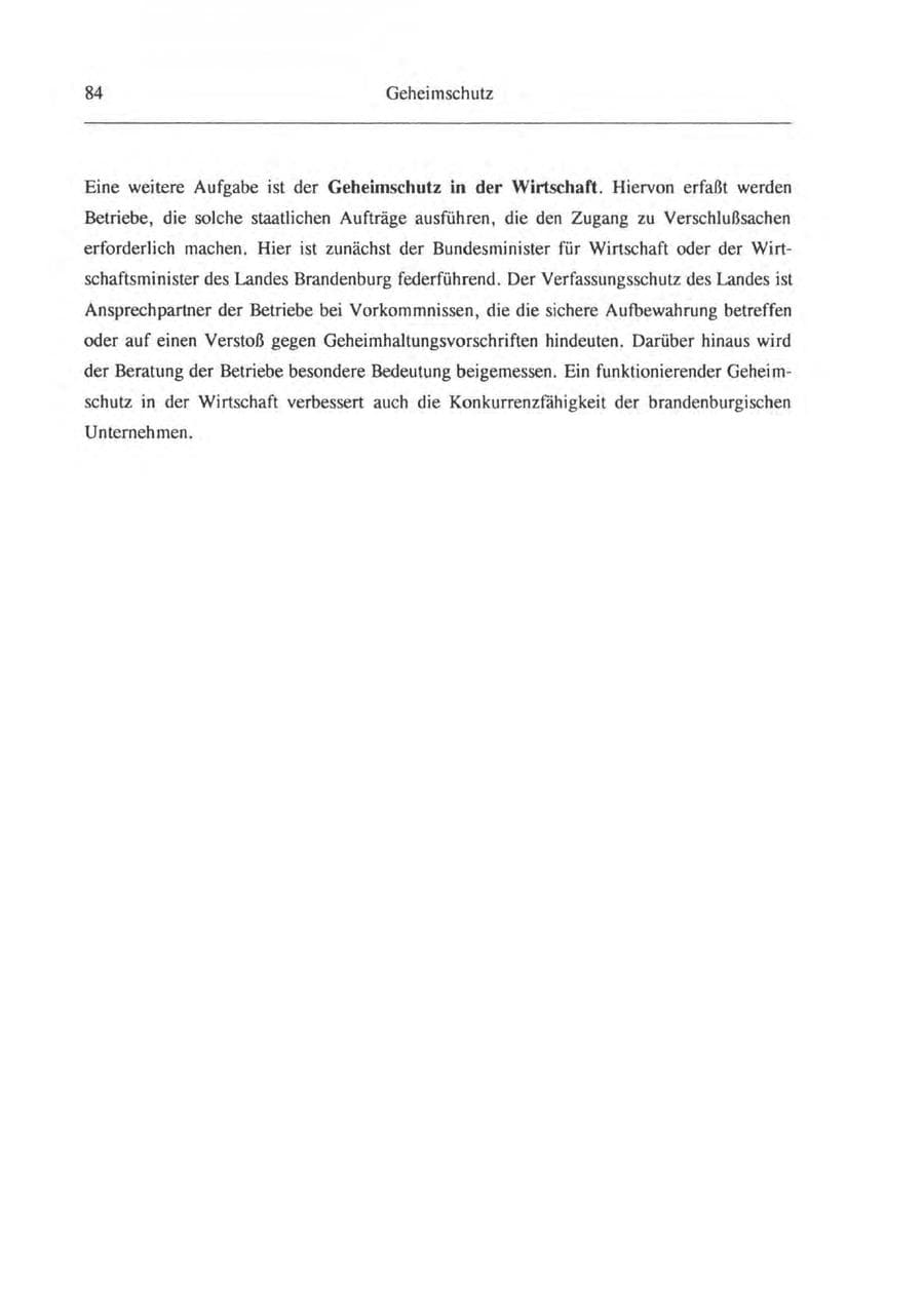 Seite 85 des Verfassungsschutzbericht 1993 Brandenburg