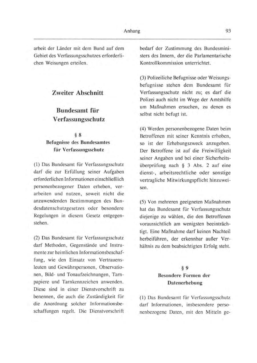 Seite 94 des Verfassungsschutzbericht 1993 Brandenburg