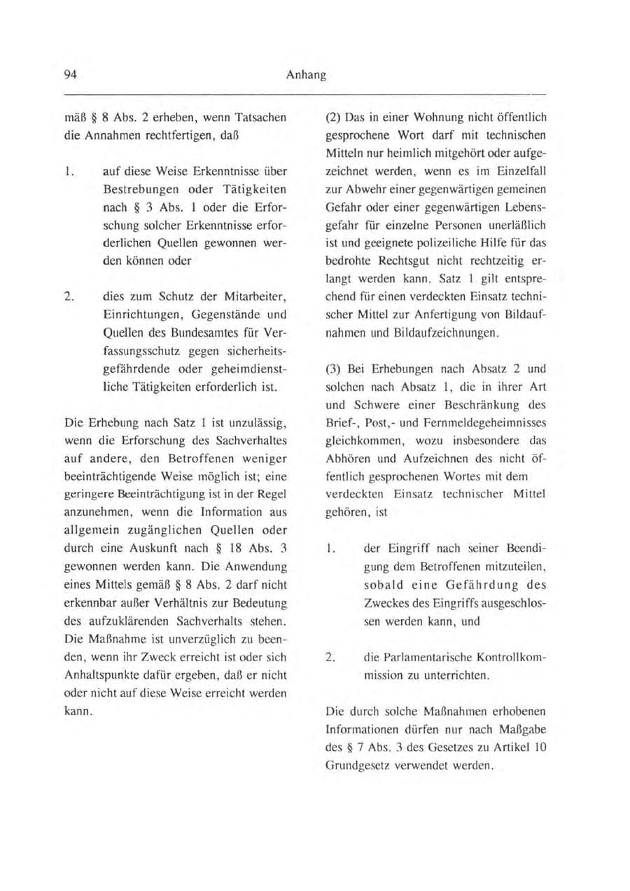 Seite 95 des Verfassungsschutzbericht 1993 Brandenburg