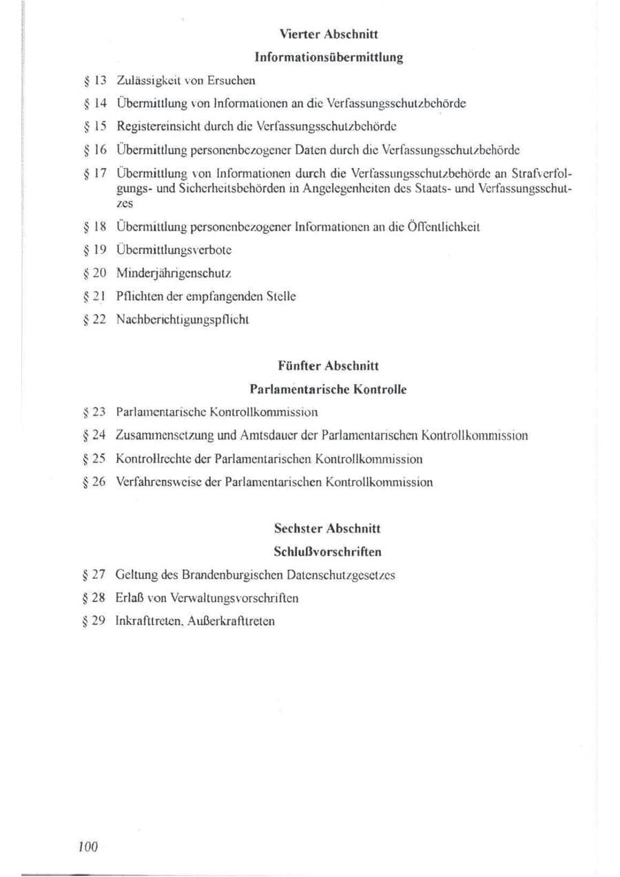 Seite 101 des Verfassungsschutzbericht 1994 Brandenburg
