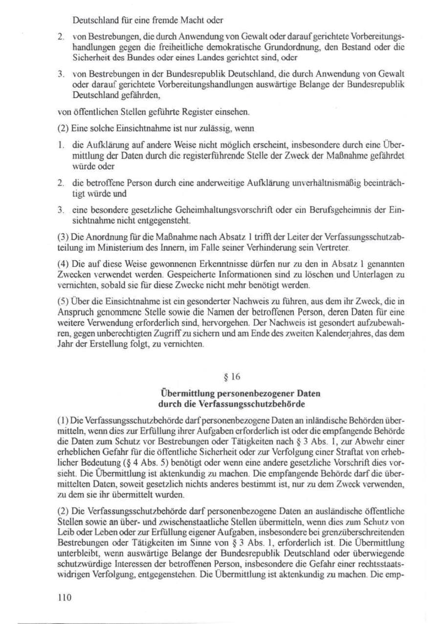 Seite 111 des Verfassungsschutzbericht 1994 Brandenburg