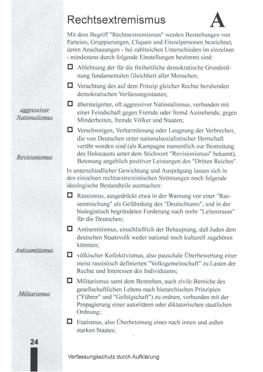 Seite 25 des Verfassungsschutzbericht 1994 Brandenburg