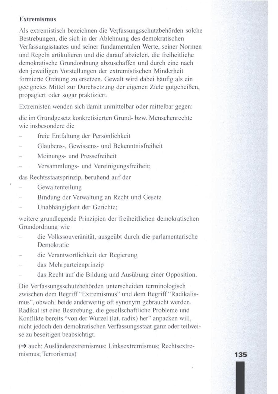 Seite 137 des Verfassungsschutzbericht 1996 Brandenburg