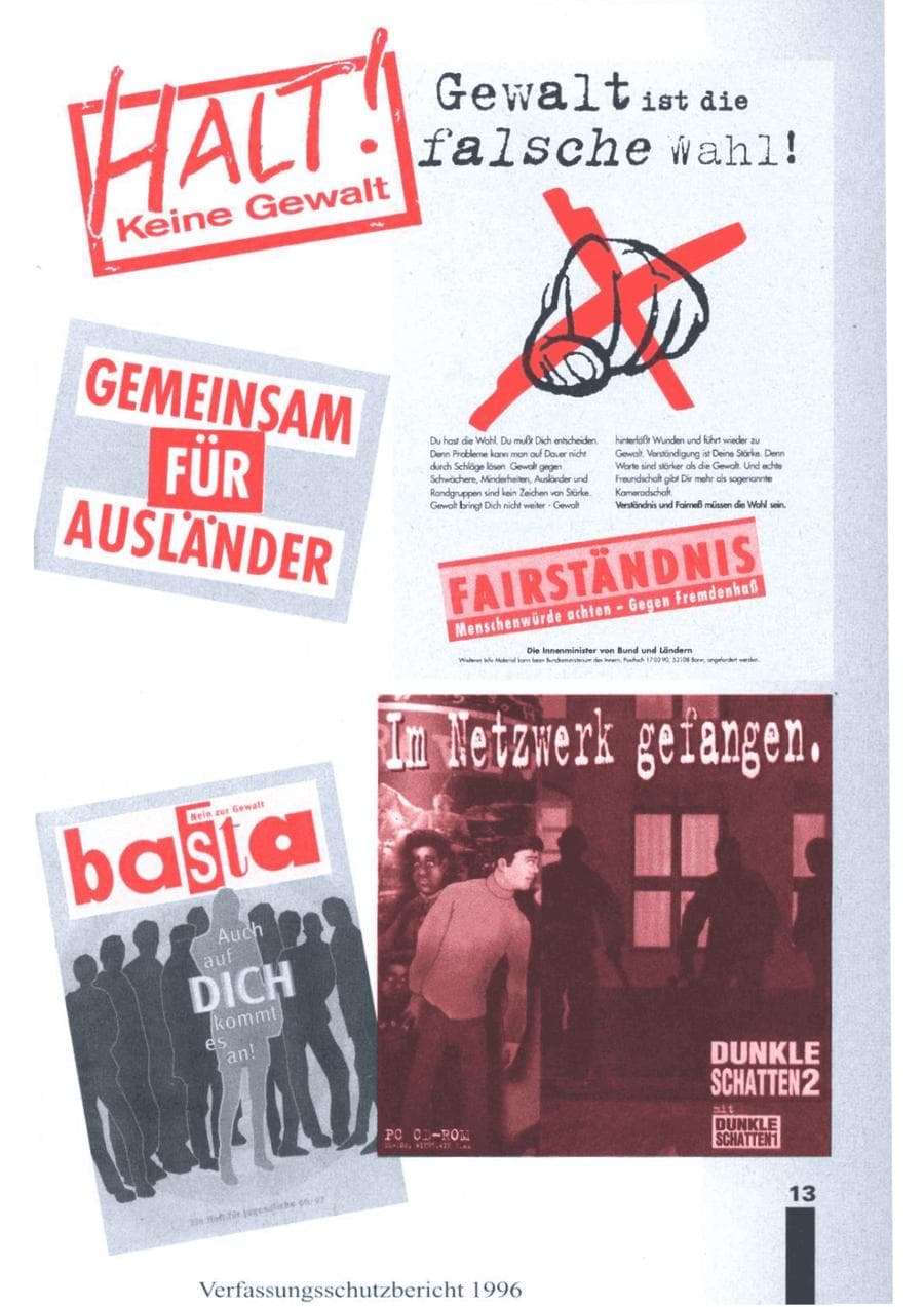 Seite 15 des Verfassungsschutzbericht 1996 Brandenburg