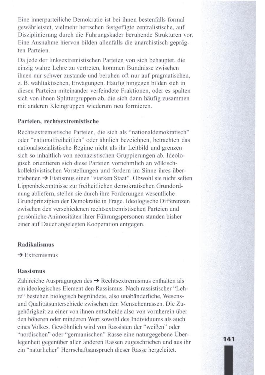 Seite 143 des Verfassungsschutzbericht 1996 Brandenburg
