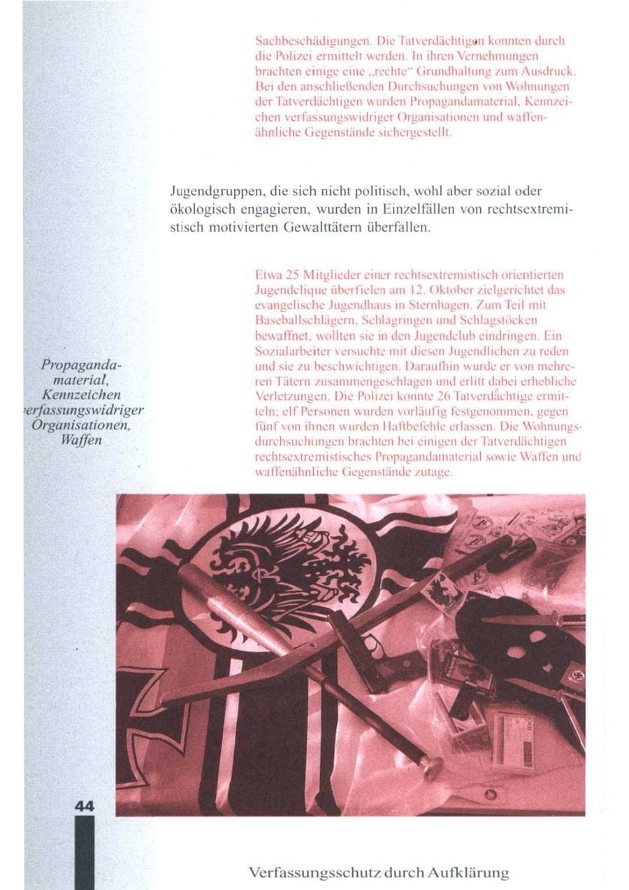 Seite 46 des Verfassungsschutzbericht 1996 Brandenburg