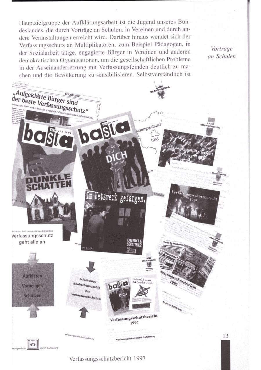 Seite 15 des Verfassungsschutzbericht 1997 Brandenburg