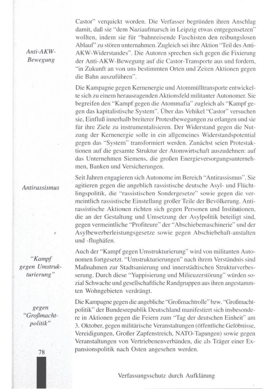 Seite 80 des Verfassungsschutzbericht 1997 Brandenburg