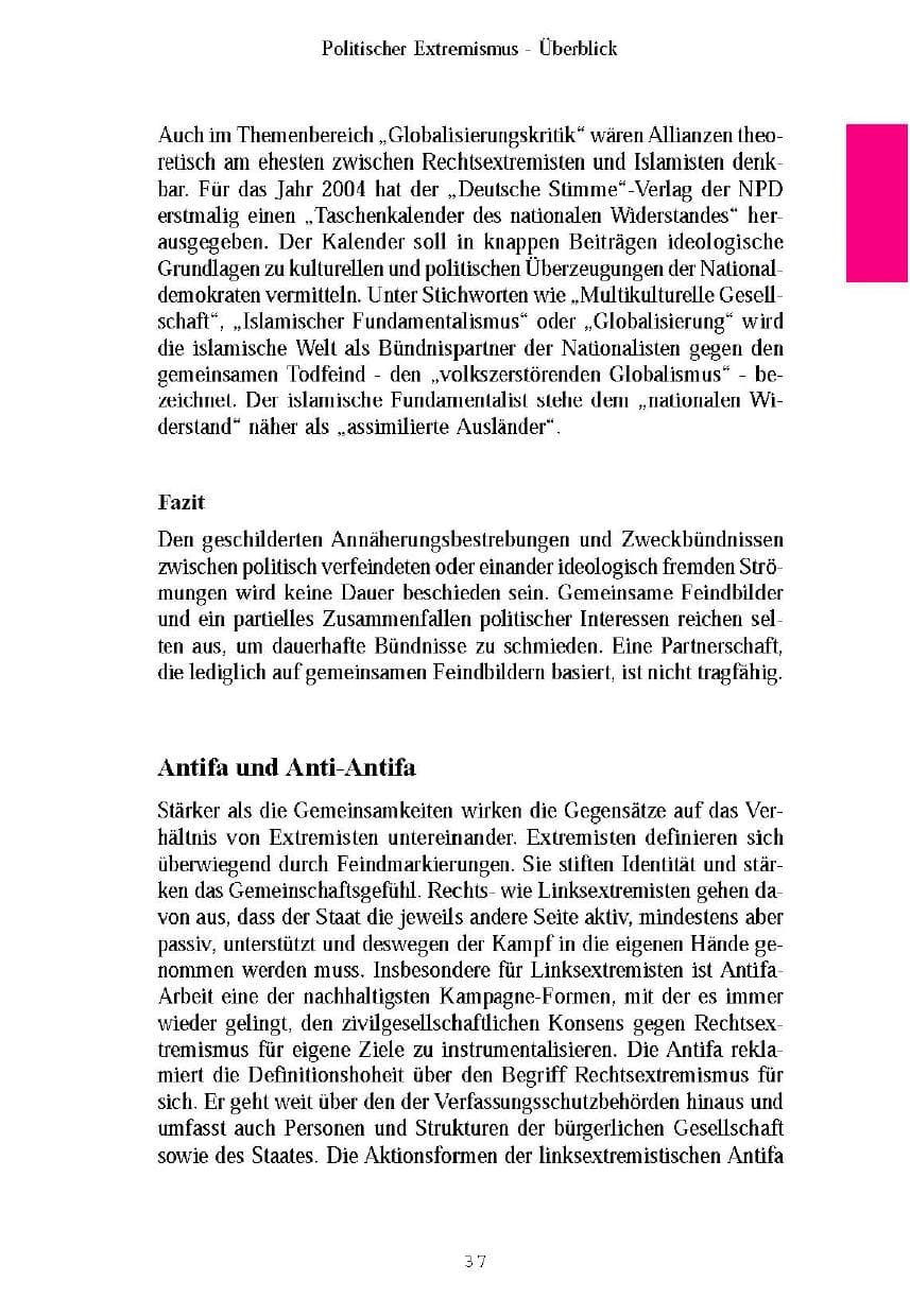 Seite 40 des Verfassungsschutzbericht 2003 Brandenburg