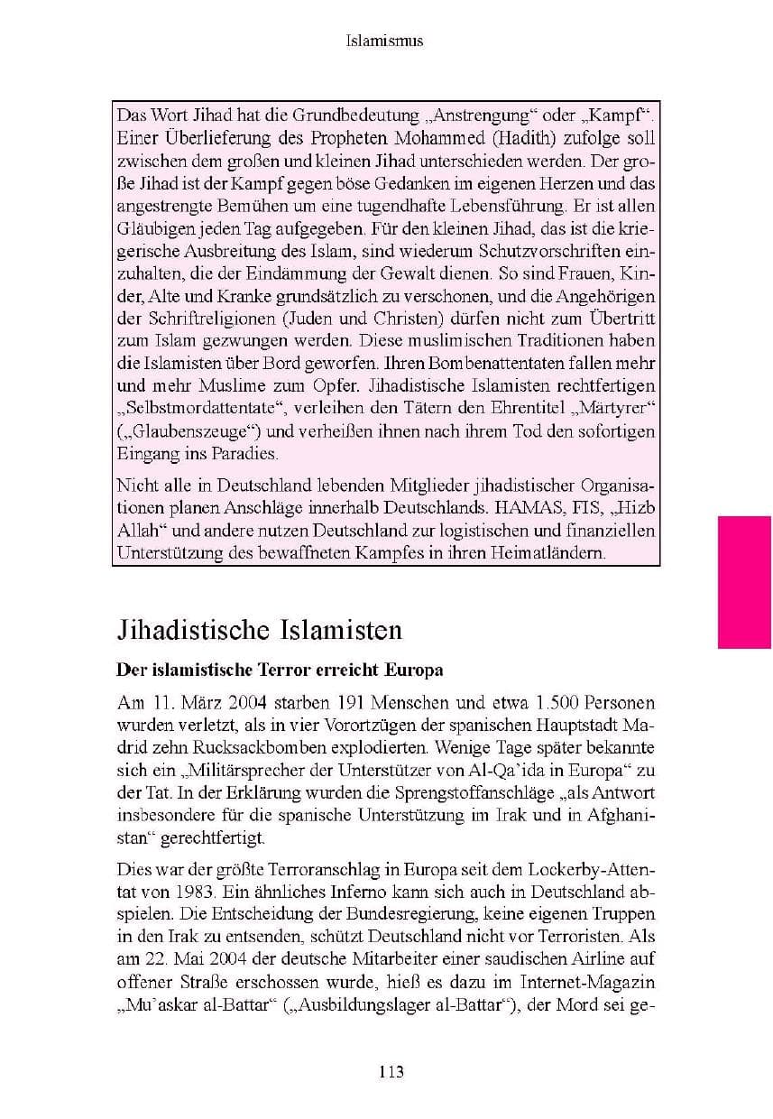 Seite 114 des Verfassungsschutzbericht 2004 Brandenburg