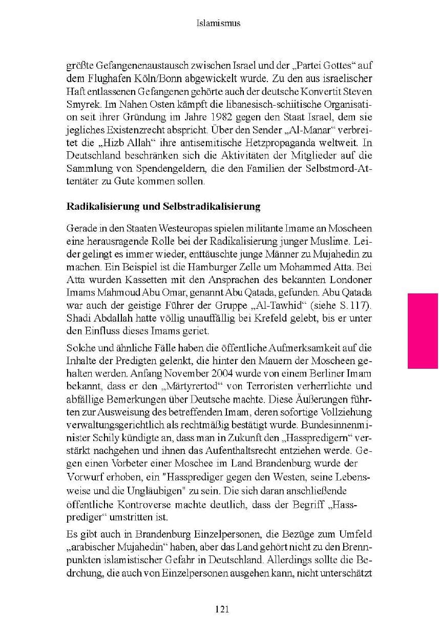 Seite 122 des Verfassungsschutzbericht 2004 Brandenburg