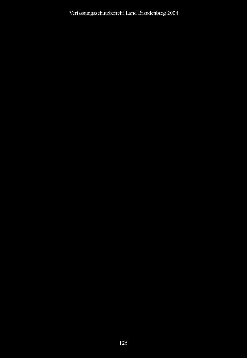 Seite 127 des Verfassungsschutzbericht 2004 Brandenburg