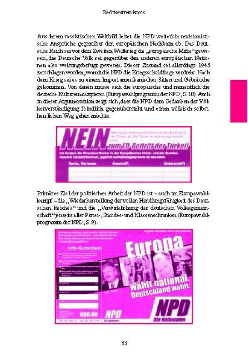 Seite 65 des Verfassungsschutzbericht 2004 Brandenburg